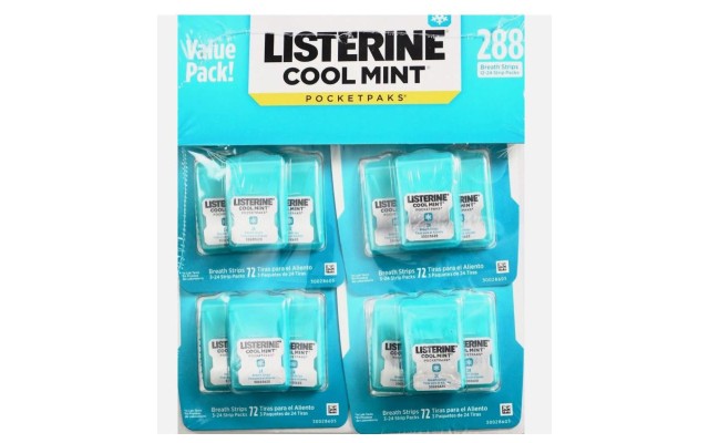  Cool Mint PocketPaks Fresh Breath Strips, 4 set of 3x24-Strip Pack 72 Breath Strips
