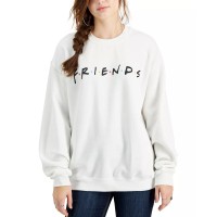 Love Tribe Juniors’ Friends Fleece Sweatshirt, White