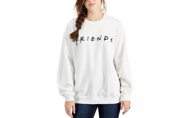  Juniors’ Friends Fleece Sweatshirt, White
