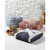  Distressed Chen Pouf Dark Red