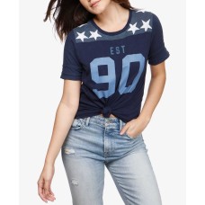 Lucky Brand Graphic-Print Football T-Shirt (Navy, XS)