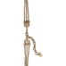  Pavé Stone & Chain Tassel Convertible Layered Necklace (Gold)