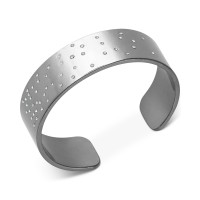Lucky Brand Silver-Tone Scattered Pavé Cuff Bracelet (Silver)