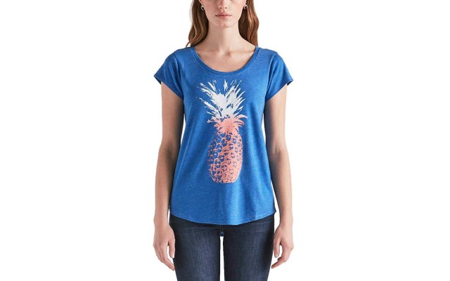  Women’s Graphic Tee T-Shirt Tops, Blue, Medium