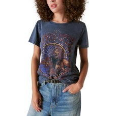 Lucky Brand Women’s Janis Classic Crew Tee Dress, Blues, Small