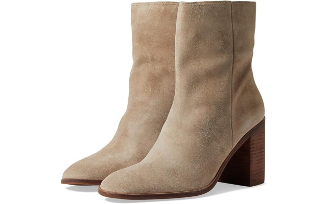  Women’s Pinlope Block-Heel Booties Women’s Shoes, Gray, 6M