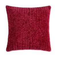 Lush Decor Braided Decorative Pillow, 18″ X 18″,  Rumba Red