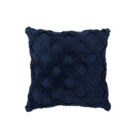 Lush Decor Tufted Diagonal Decorative Pillow, 20″ x 20″, Navy