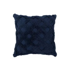 Lush Decor Tufted Diagonal Decorative Pillow, 20″ x 20″, Navy