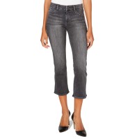 M1858 Lucy Mid-Rise Cropped Flared Jeans (Black, 40X30)