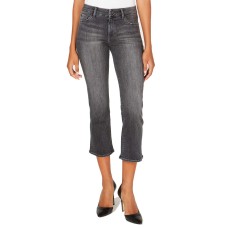 M1858 Lucy Mid-Rise Cropped Flared Jeans (Black, 40X30)