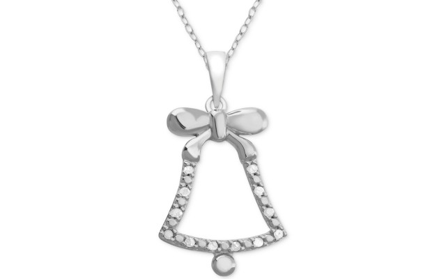 Macy’s Diamond Bell 18″ Pendant Necklace