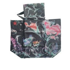 Macys X Oceancycle from Beach to Bag 1 Reusable Shopping Tote Bags Choose Style, Blue Black