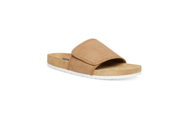  Men’s Taisto Slide Sandals Slipper, Taupe Suede, 13