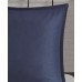  Benita Full/Queen 7pc Printed Seersucker Comforter Set, Navy