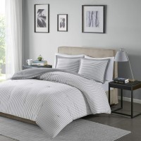 Madison Park Essentials Hayden Reversible 2-Pc. Comforter Set, Twin – Grey