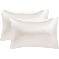 Madison Park Essentials Satin Wrinkle Resistant Pillowcases, White
