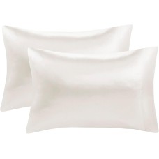Madison Park Essentials Satin Wrinkle Resistant Pillowcases, White