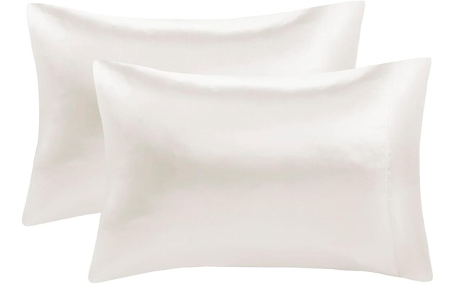  Essentials Satin Wrinkle Resistant Pillowcases, White