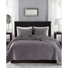 Madison Park Harper Quilted Velvet 3-Pc. Coverlet Sets