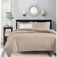 Madison Park Quebec 3-Pc. Quilt Set, Full/Queen – Khaki