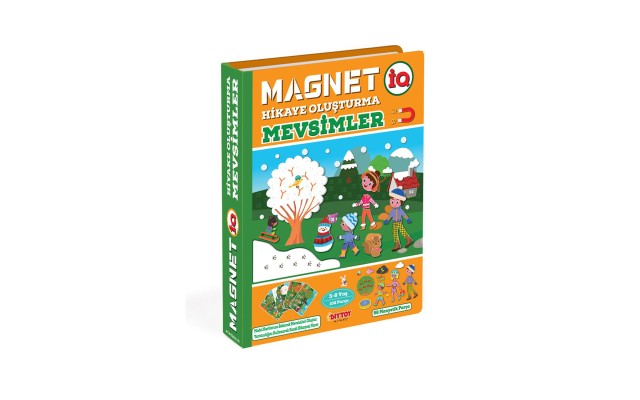 Magnetic Shapes for Creative Stories, Creative Improvement for Preschoolers, Homeschooling for Kids, Kindergarten and Pre-K Teaching Aids, Creative Stories - Seasons