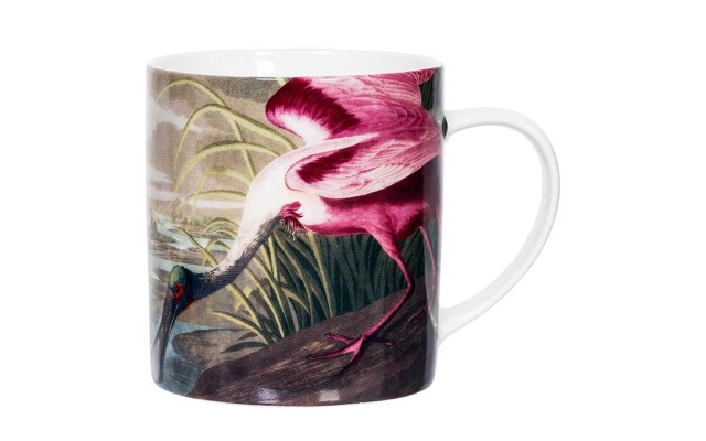 Magpie Birds Mug With A Majestic Spoonbill Print