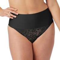 Maidenform Women’s Lace Thong Moisture-Wicking Shapewear, Black, 2X-Large