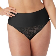 Maidenform Women’s Lace Thong Moisture-Wicking Shapewear, Black, 2X-Large