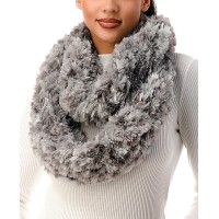 Marcus Adler Women’s Ombre Faux Fur Ultra Soft Infinity Scarf, Grey