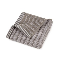 Martex Curacao Jan Theil Cotton Textured Stripe Jacquard 13″ x 13″ Wash Towel, Gray