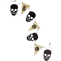 Martha Stewart Collection Halloween Boo Paper Skull Halloween Garland