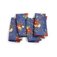 Martha Stewart Collection Harvest Cotton Napkins, Set of 4, Navy