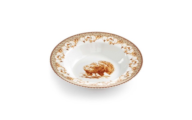  Collection Sepia Turkey Dinner Bowl, Brown