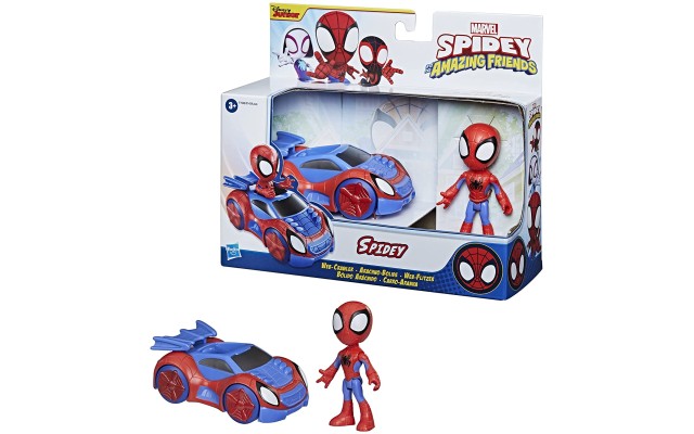  Spidey and His Amazing Friends Action Figure and Vehicle, Spidey