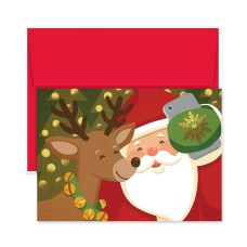 Masterpiece Santa Selfie Boxed Set Of 18 Holiday Greeting Cards With Envelopes