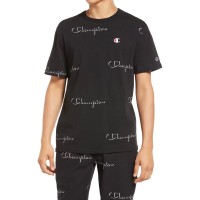 Men’s Champion Heritage Print Tee Script Dropshadow, Black, 2XL