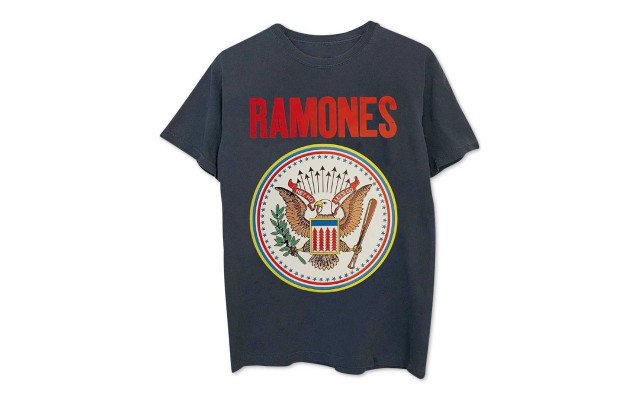  Ramones Crest Men’s Graphic T-Shirt, Charcoal, Small