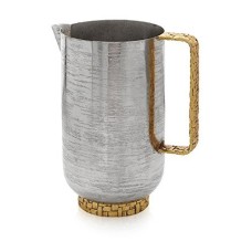 Michael Aram Stainless Steel & Gold-Tone Palm Pitcher