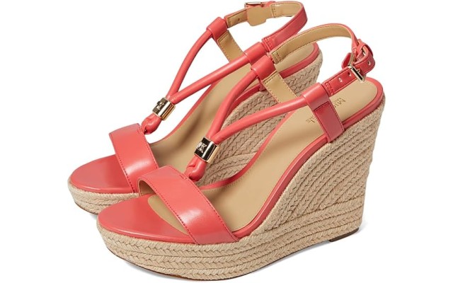  Annie Wedge Optic Sandal, Dahlia, 10 M