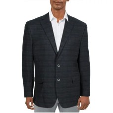 Michael Kors Mens Kelson Plaid Modern Fit Two-Button Blazer, 46 Long