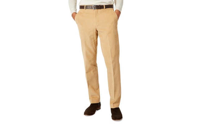  Men’s Modern-Fit Corduroy Pants, Camel, 36×34