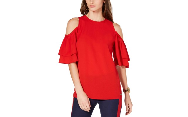  Ruffled Cold-Shoulder Top, In Regular & Petite P
