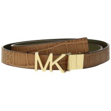 Michael Kors Women's Croc Embossed Leather Belt