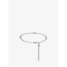 Michael Kors Women’s Empire Chain Link Belt – Silver, Large/X-Large
