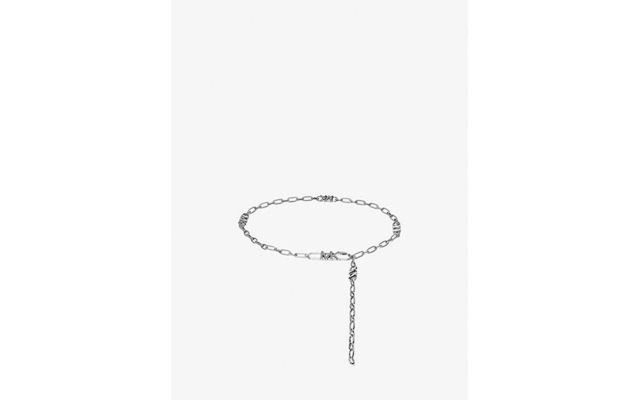  Women’s Empire Chain Link Belt – Silver, Large/X-Large