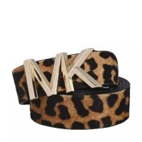 Michael Kors Women’s Haircalf Belt, Leapard Gold, Small