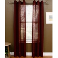 Miller Curtains 1-Panel Preston Window Curtain, Red, 48X95, Merlot
