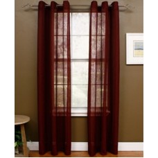 Miller Curtains 1-Panel Preston Window Curtain, Red, 48X95, Merlot
