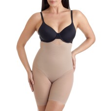 Miraclesuit Women’s Extra Firm Tummy-Control Sheer Trim Thigh Slimmer 2789, Stucco, Small